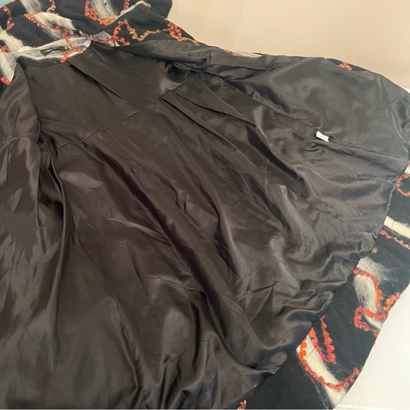 BELLA BLUE Abstract Embroidered Wool Blend Statement Coat - Picture 16 of 16